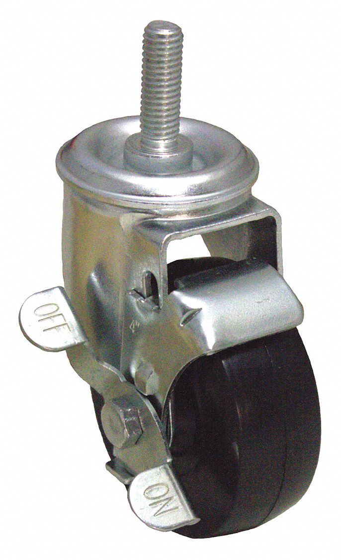 GRAINGER APPROVED General Purpose Threaded Stem Caster 3 in Wheel Dia