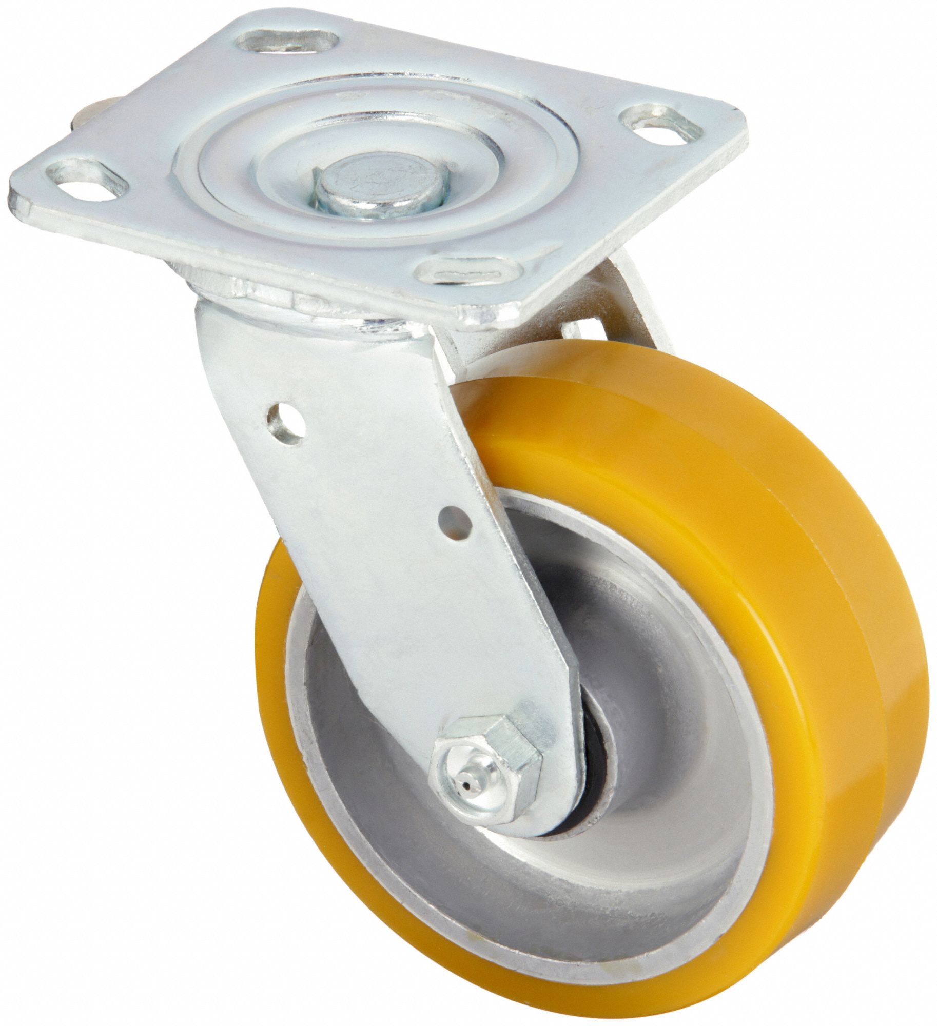 MAINTENANCE-FREE PLATE CASTER, 6 IN WHEEL DIAMETER, 1650 LB, 8 IN MOUNTING H, FIRM