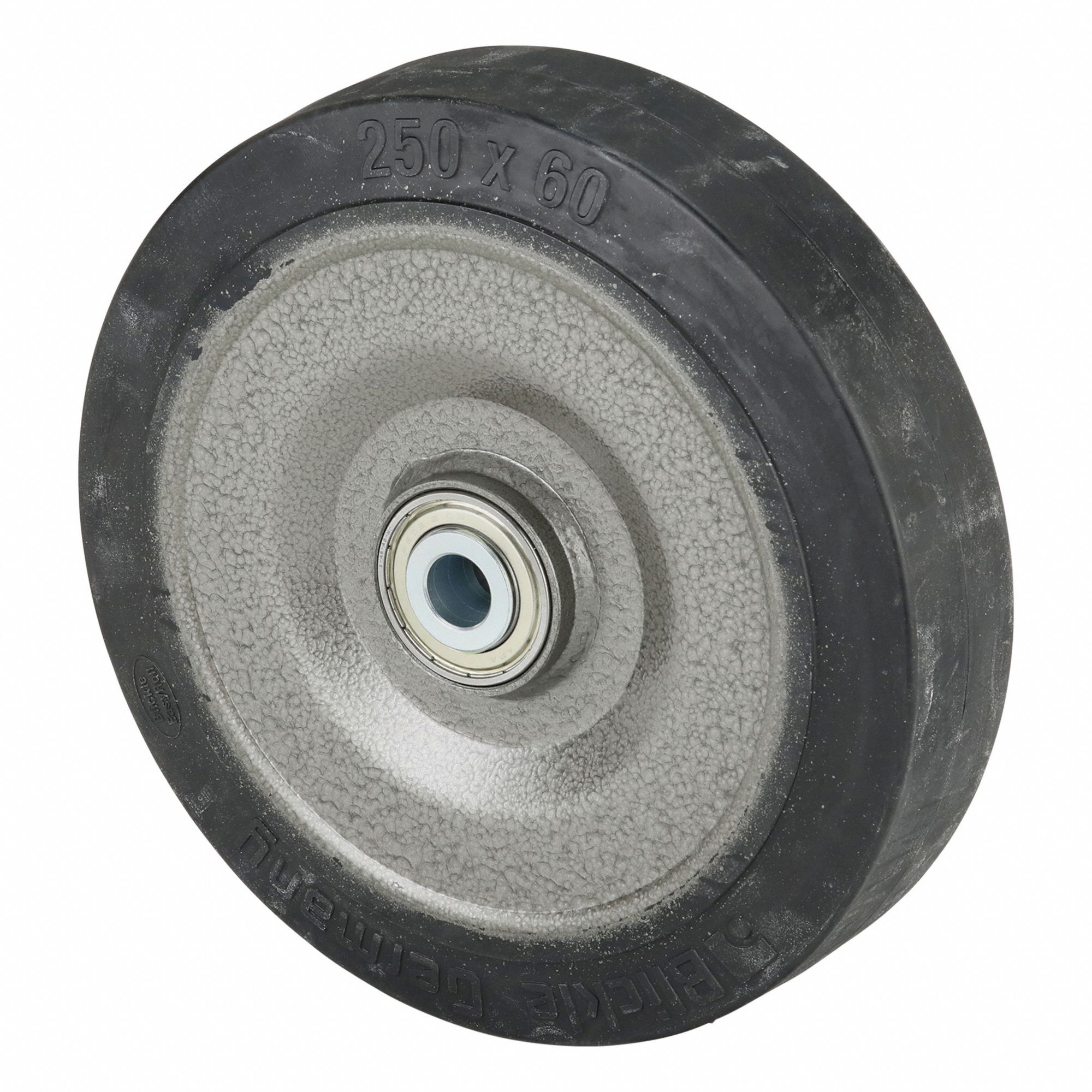 Caster Wheel: 9 13/16 in Wheel Dia., 2 1/2 in Wheel Wd, Rubber, 1, 870 lb Load Rating
