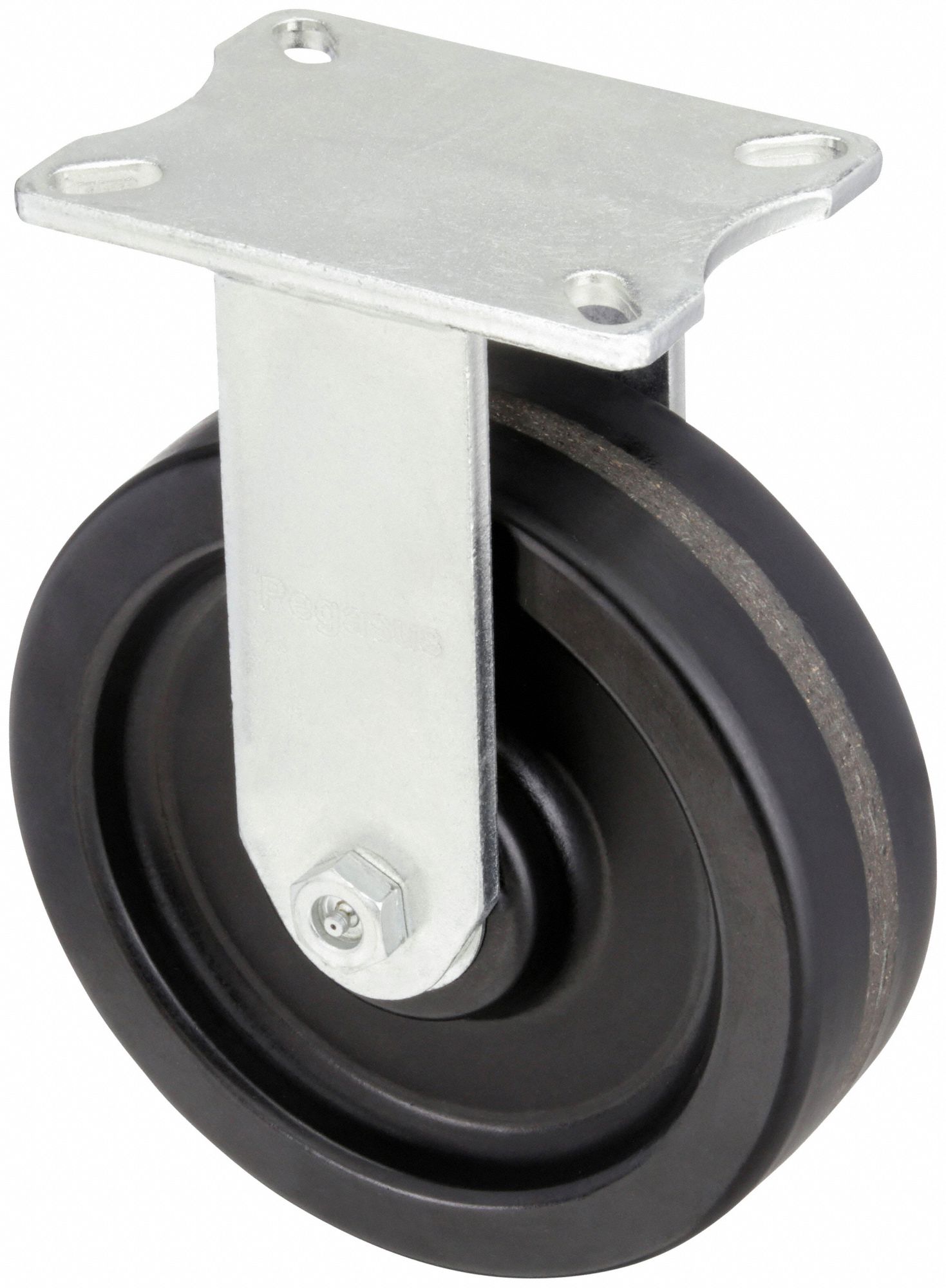 Plate Caster, Rigid, Phenolic, 12 1/2"H