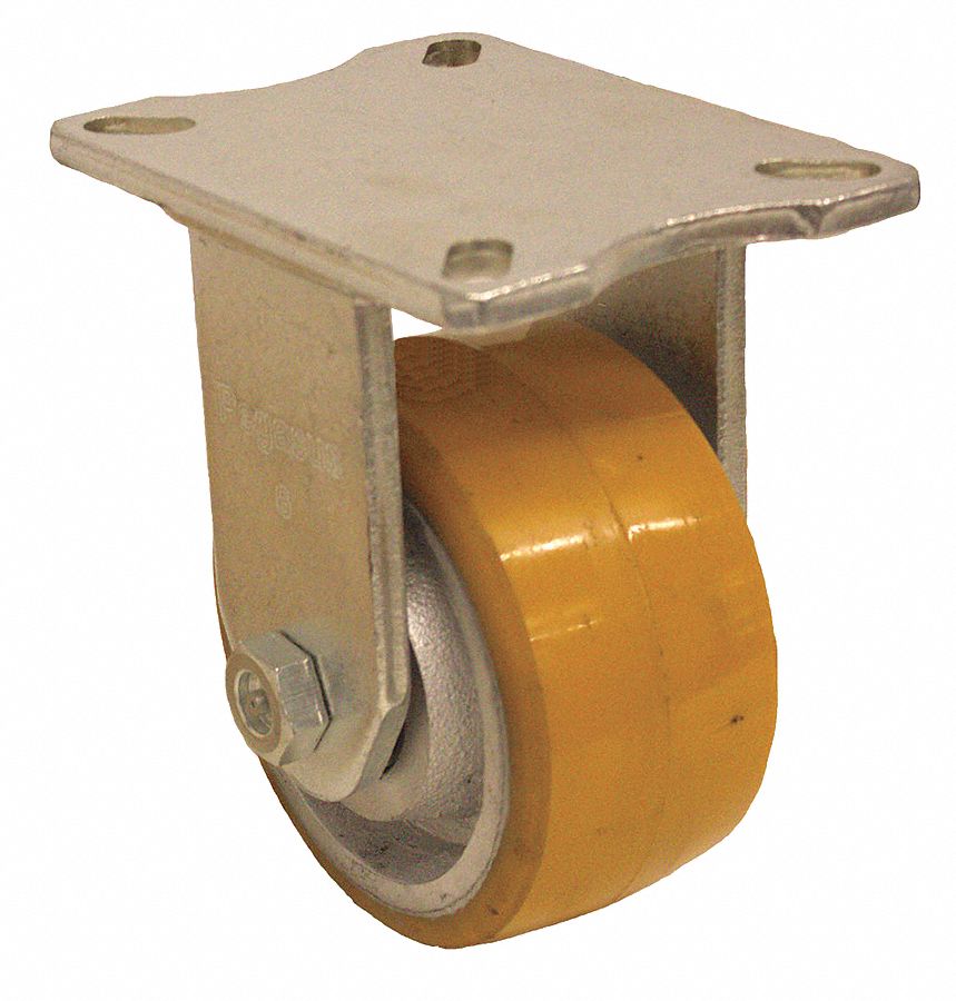Plate Caster: Corrosion-Resistant/Debris-Resistant/Maint Free/Quiet-Roll, Rigid