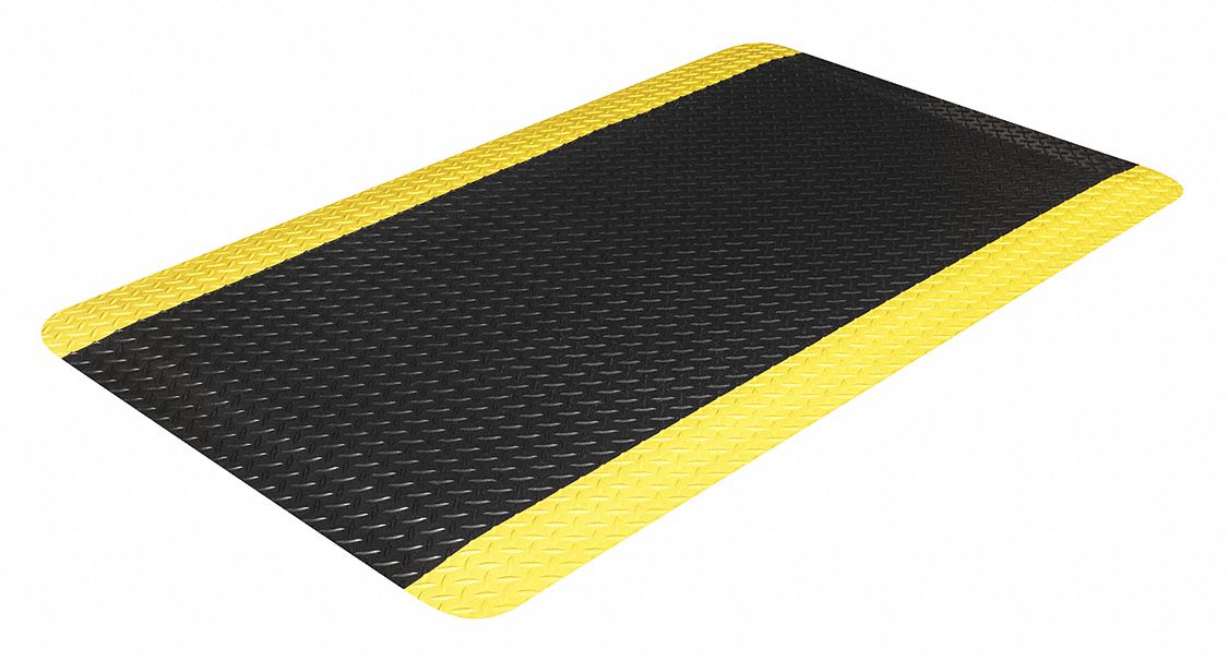 ANTIFATIGUE MAT,BLACK,3 FT W X 5 FT L