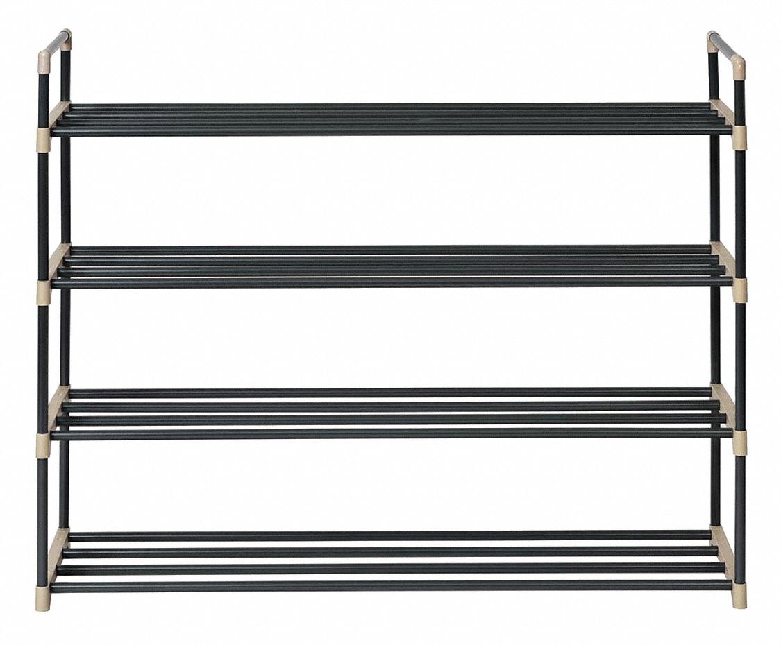 Sandusky Shoe Rack 4 Tier Shelves 11 51 64 In Length 36 13 64 In Width 29 7 64 In Height Iron 489k42 Sr4l Gry Grainger