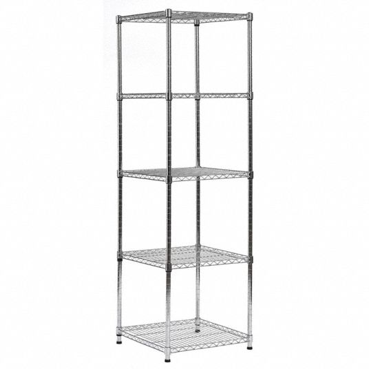 SANDUSKY, Starter, 18 in x 18 in, Wire Shelving Unit 489K48SWS181859