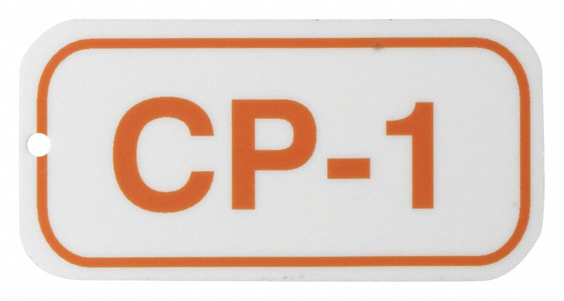 Lockout Tag: None/ No Header, CP-1, Polystyrene, English, Plastic