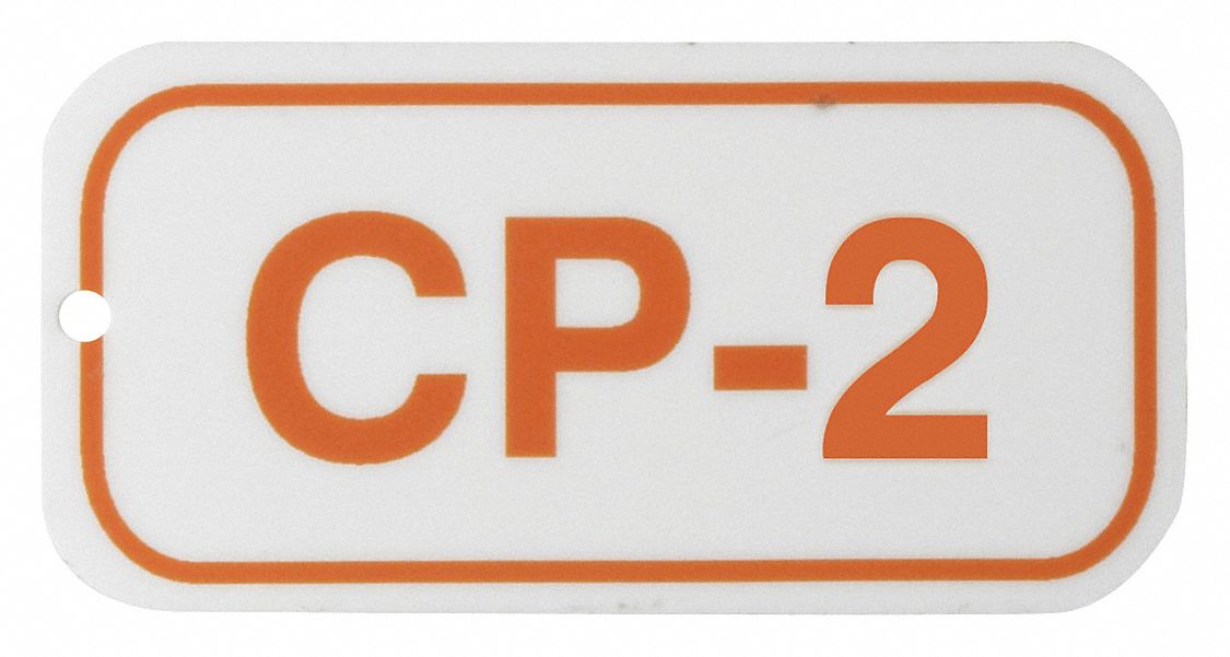 Lockout Tag: None/ No Header, CP-2, Polystyrene, English, Plastic