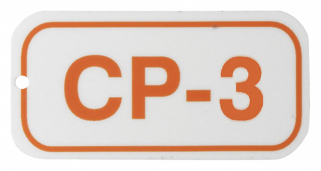 Lockout Tag: None/ No Header, CP-3, Polystyrene, English, Plastic