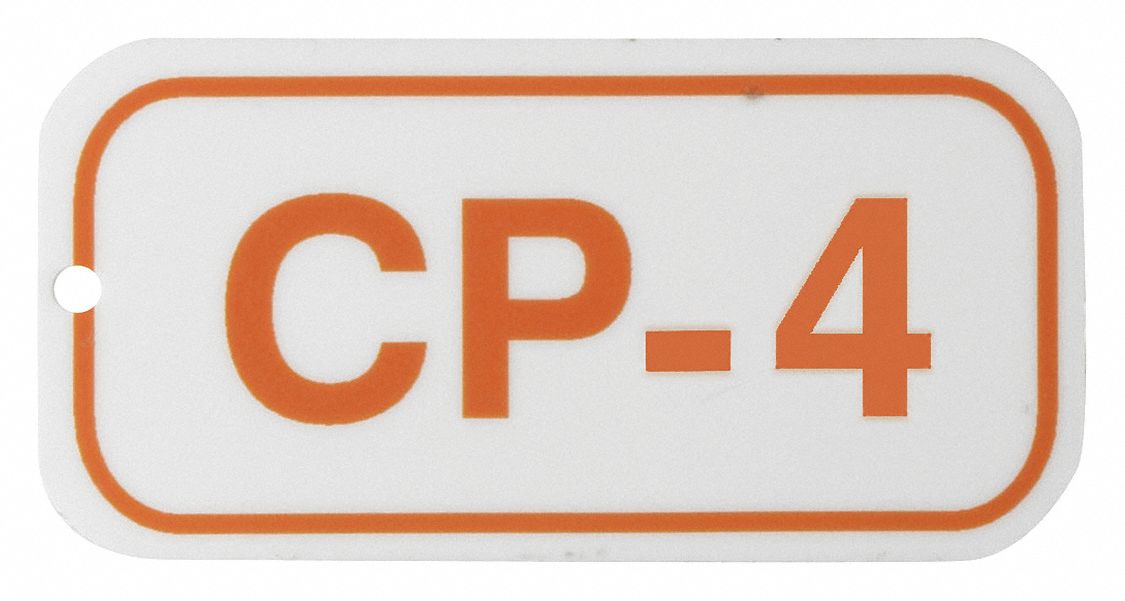 Lockout Tag: None/ No Header, CP-4, Polystyrene, English, Plastic