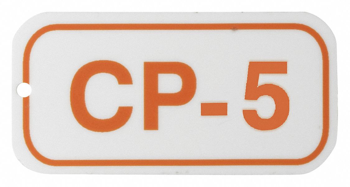 Lockout Tag: None/ No Header, CP-5, Polystyrene, English, Plastic