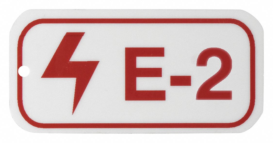 Lockout Tag: None/ No Header, E-2, Polystyrene, English, Plastic