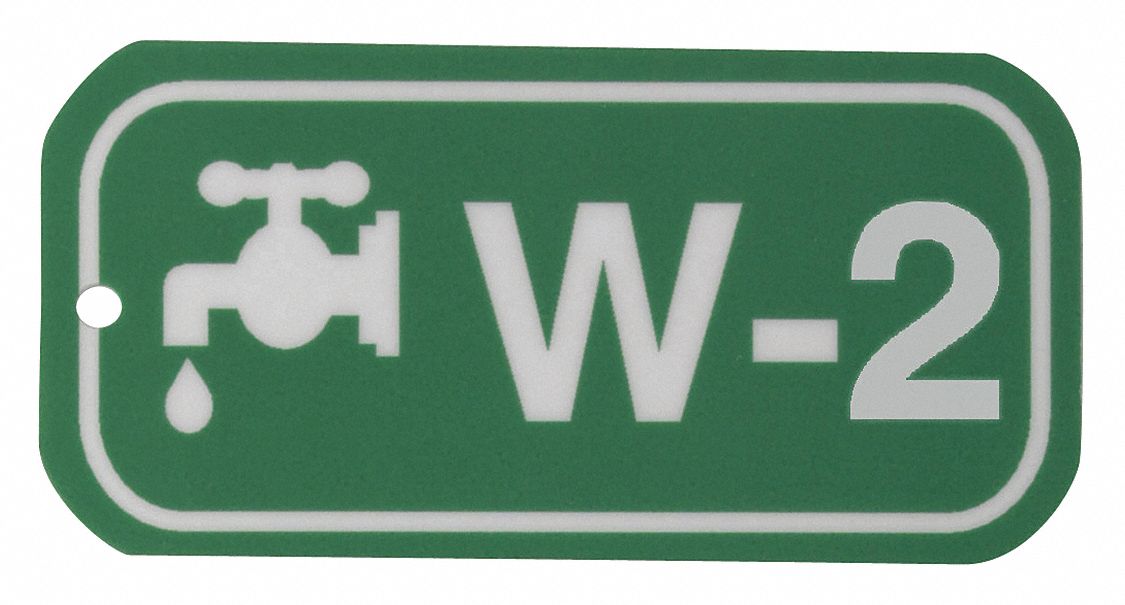 Lockout Tag: None/ No Header, W-2, Polystyrene, English, Plastic