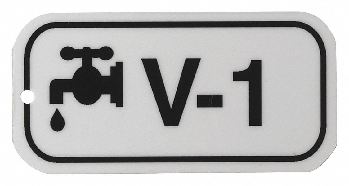 Lockout Tag: None/ No Header, V-1, Polystyrene, English, Plastic