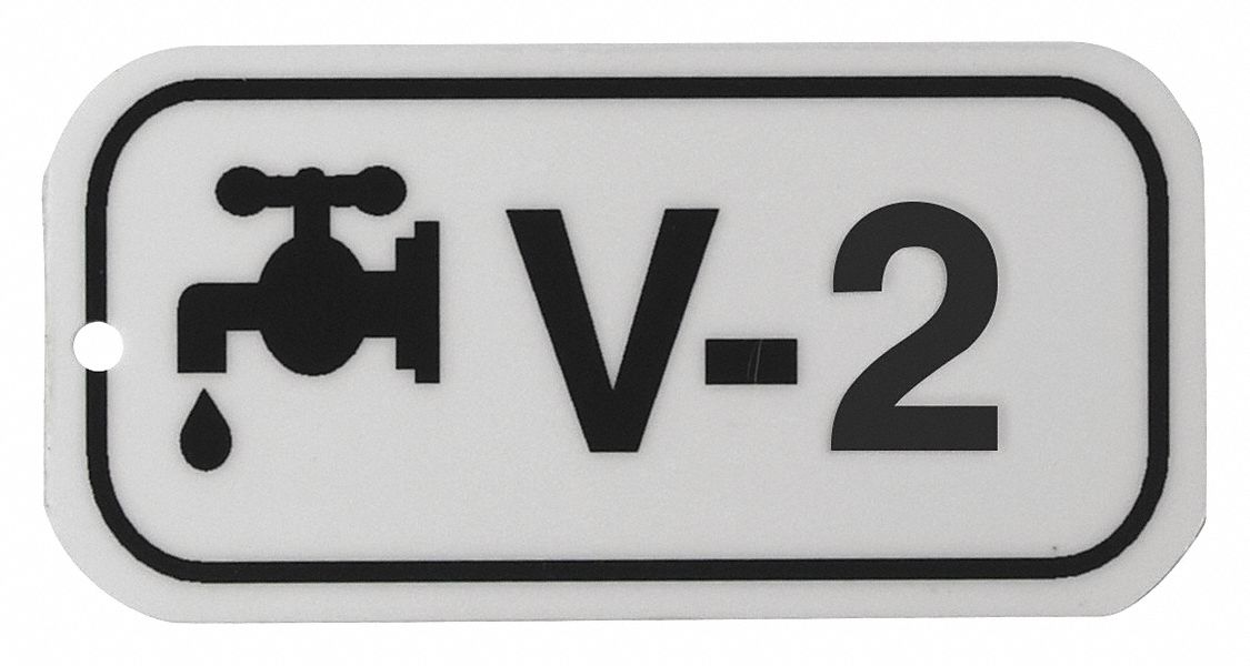 Lockout Tag: None/ No Header, V-2, Polystyrene, English, Plastic