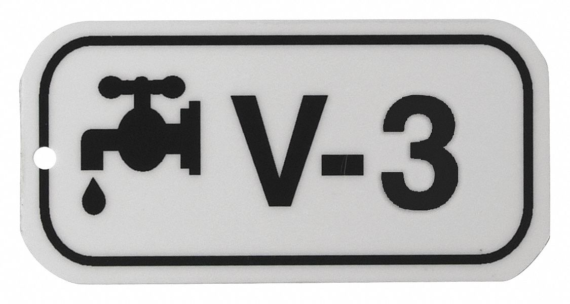 Lockout Tag: None/ No Header, V-3, Polystyrene, English, Plastic