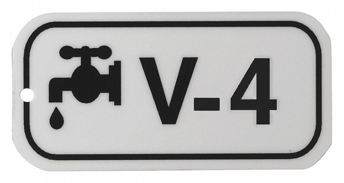 Lockout Tag: None/ No Header, V-4, Polystyrene, English, Plastic