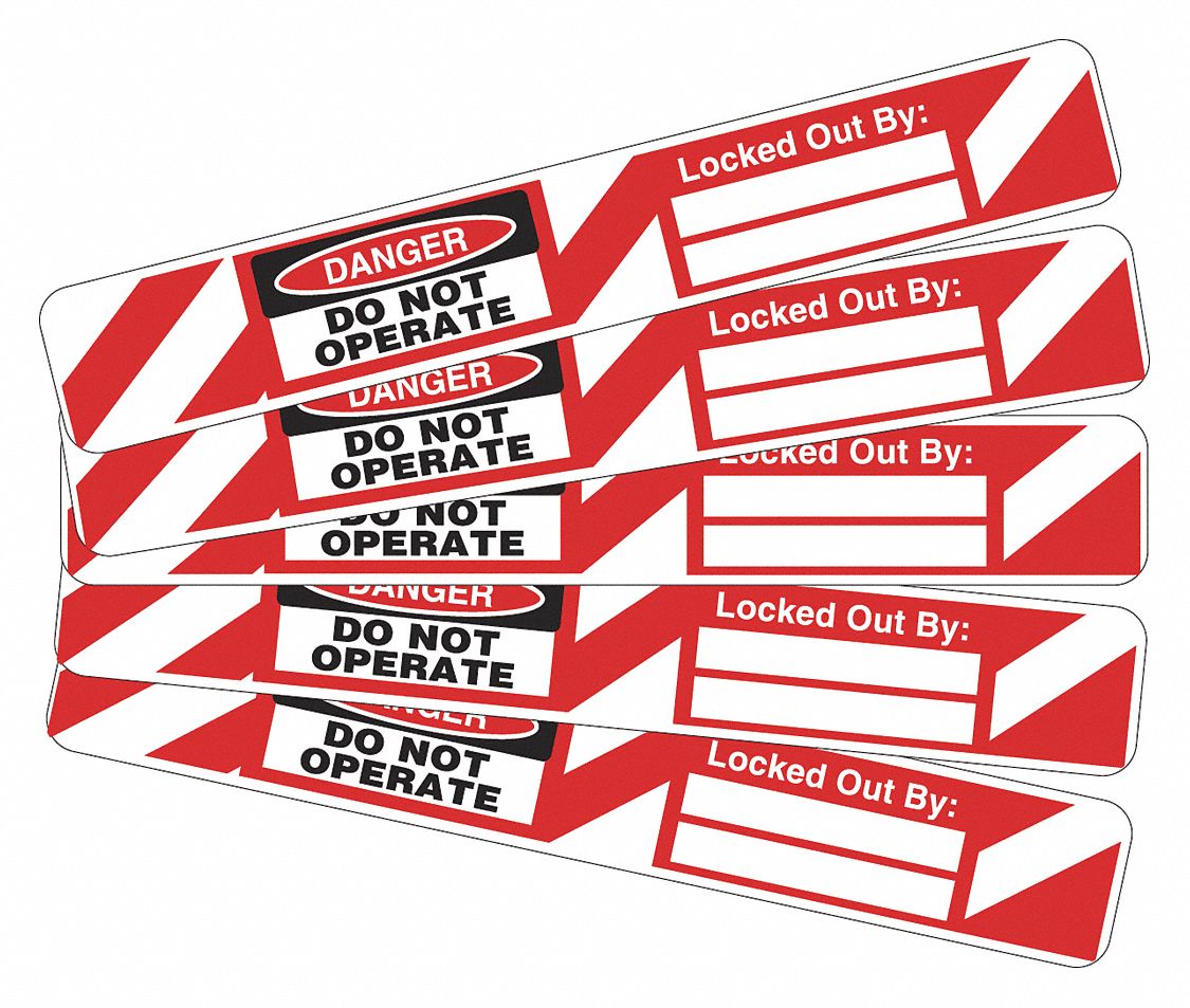 BRADY, Danger, Locked Out Device, Lockout Tag 489L60121449 Grainger