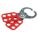 LOCKOUT HASP, STANDARD HASP, 1 IN OPENING, RED, 6 PADLOCKS, STEEL