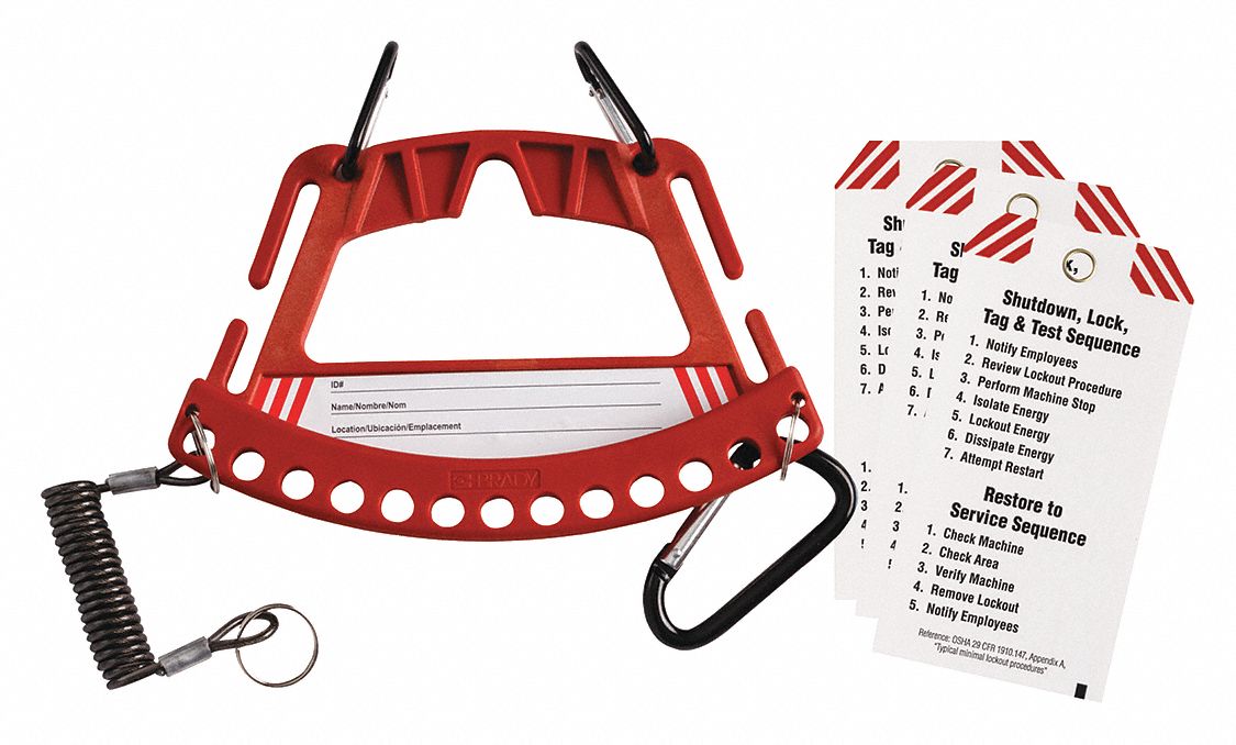 BRADY, 5 Components Included, Lockout Station, Lockout Station - 489L75 ...