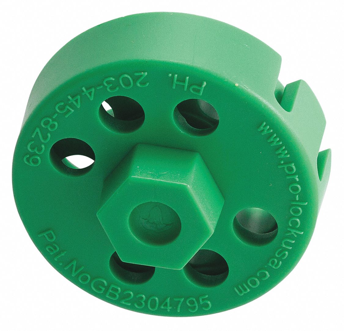BRADY, Twist Lock, Green, Cable Lockout - 489L91|122246 - Grainger