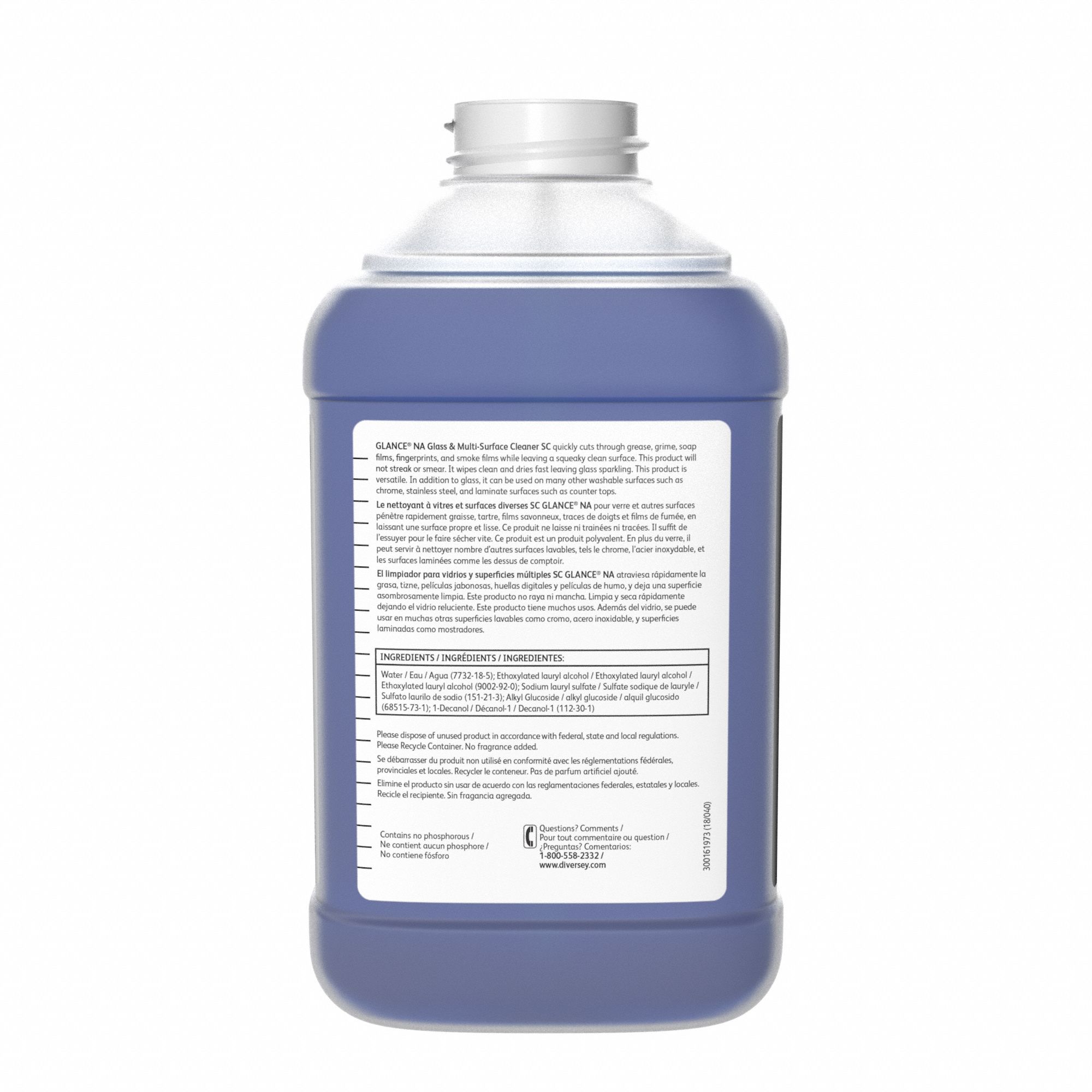 DIVERSEY Glass and MultiSurface Cleaner Concentrate Glance NA, 2, 2.5