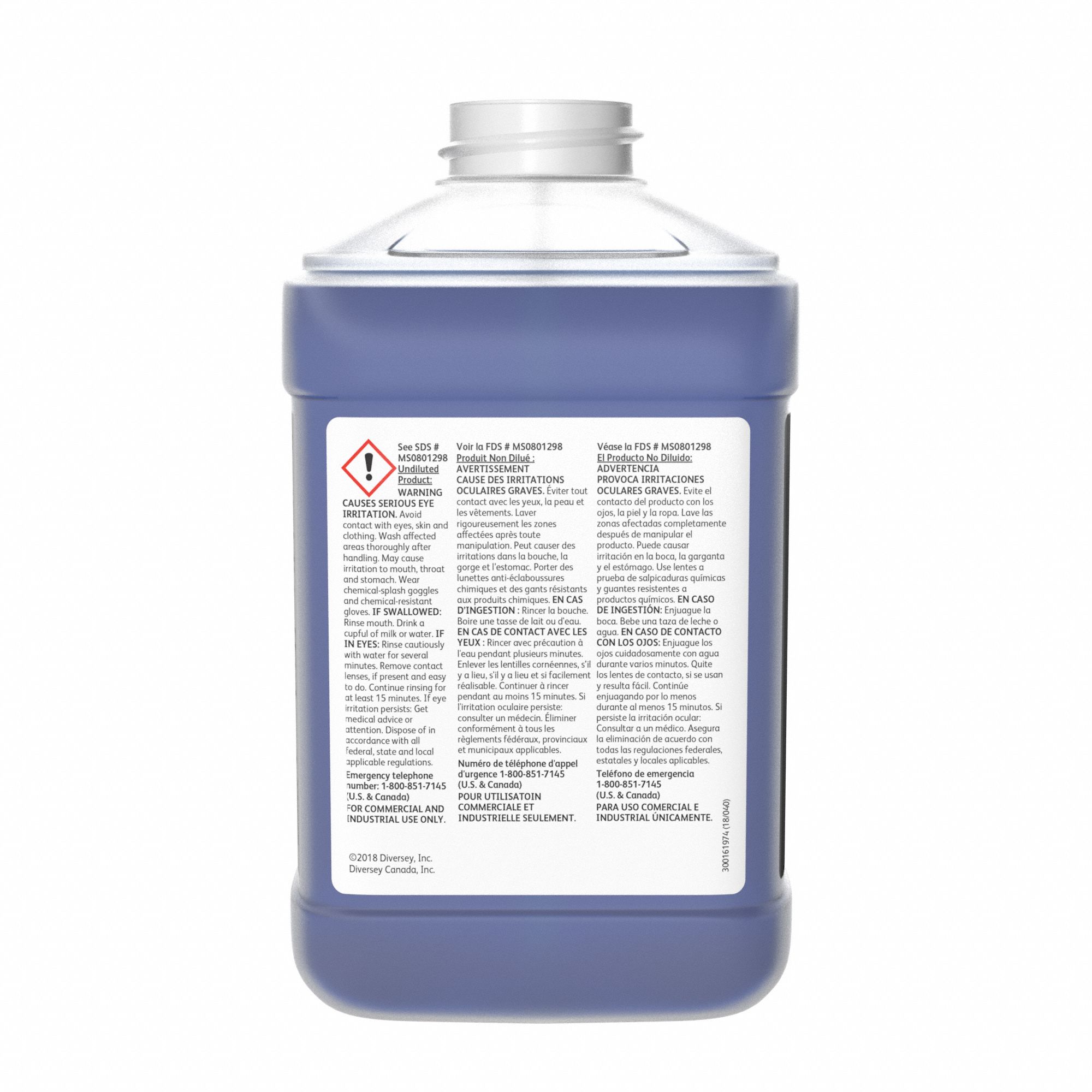 DIVERSEY Glass and MultiSurface Cleaner Concentrate Glance NA, 2, 2.5