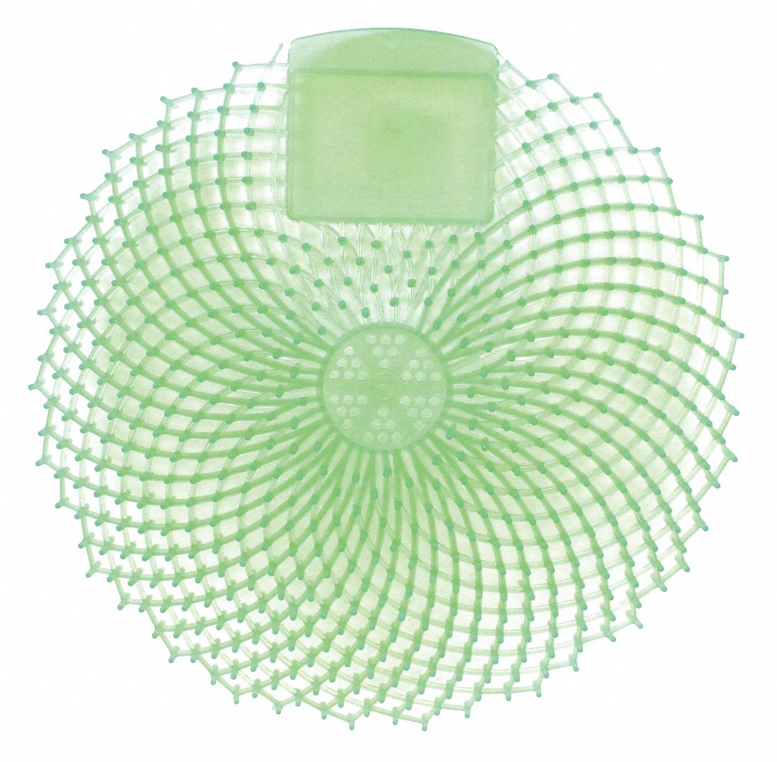 Urinal Screen: Non-Para, Round, 1.44 oz Container Size, Green, Cucumber Melon, Eclipse, 12 PK