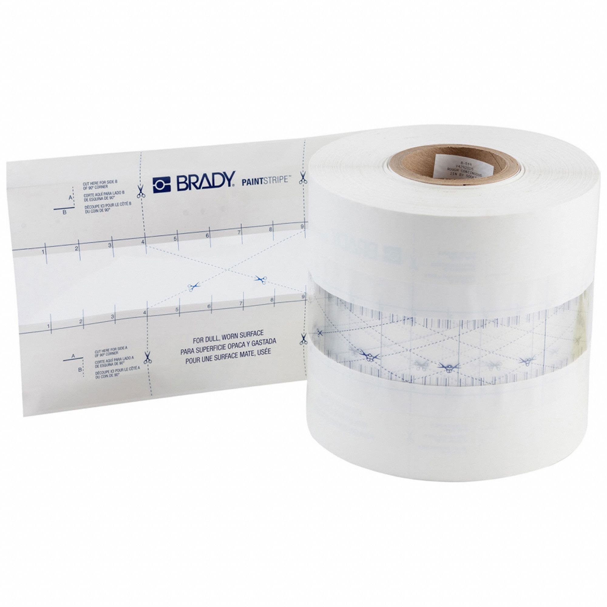 Individual Stencil: Continuous Line, Polyester, 2 in Line Wd, 500 ft Roll Lg