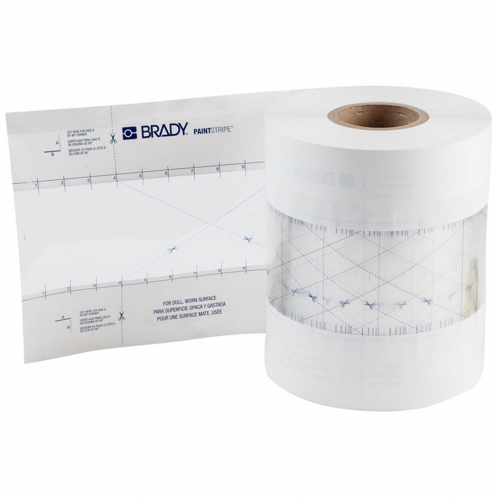 Individual Stencil: Continuous Line, Polyester, 4 in Line Wd, 500 ft Roll Lg
