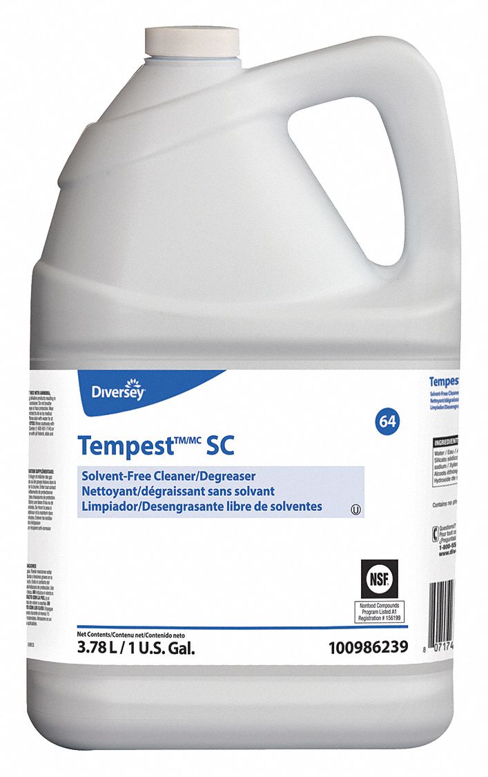 Cleaner/Degreaser: Non-Solvent, Jug, 1 gal Container Size, Concentrated, A1, 4 PK