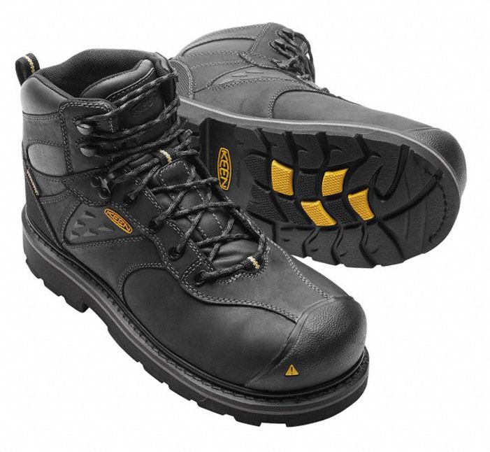 KEEN 6 in Work Boot, 15, D, Men's, Black, Composite Toe Type, 1 PR ...