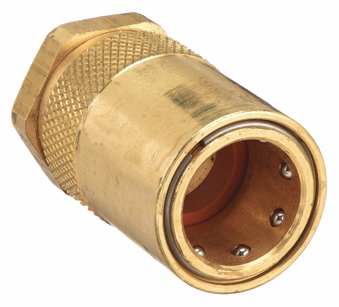 PARKER, 3/8 in Coupling Size, Brass, Hydraulic Quick Connect Hose