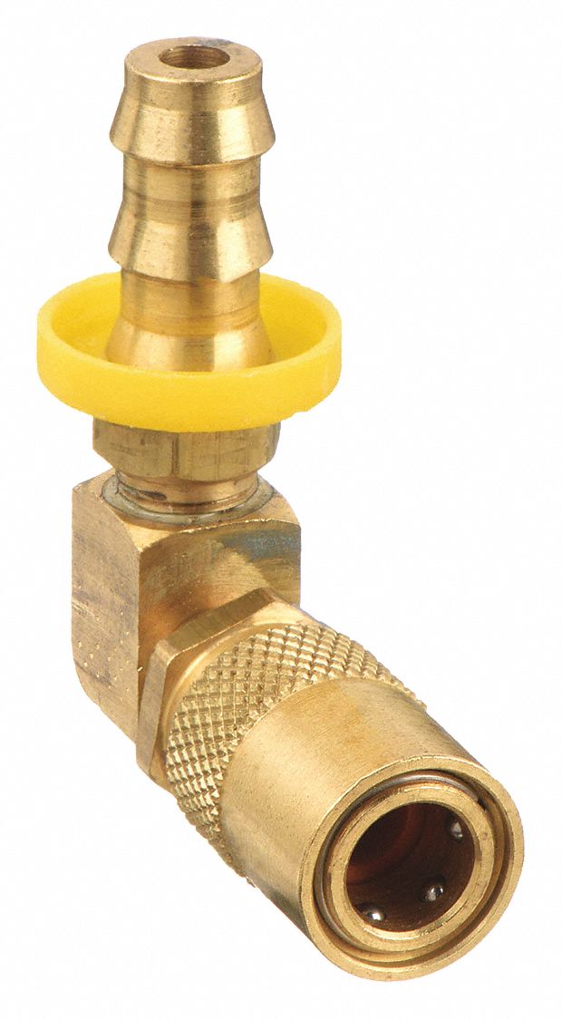 PARKER, 1/4 in Coupling Size, Brass, Hydraulic Quick Connect Hose
