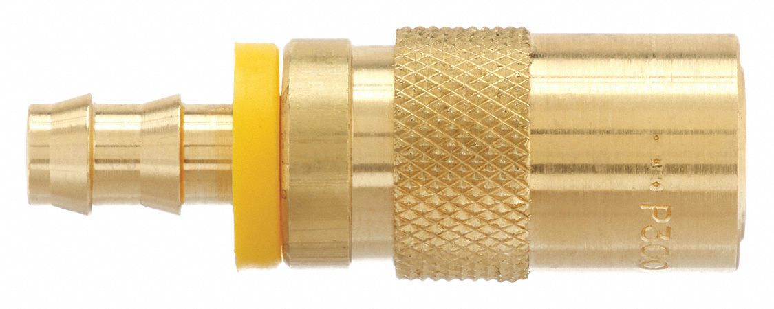 Hydraulic Quick Connect Hose Coupling: 3/8 in Coupling Size, Brass, 22.71 lpm Max. Flow Rate