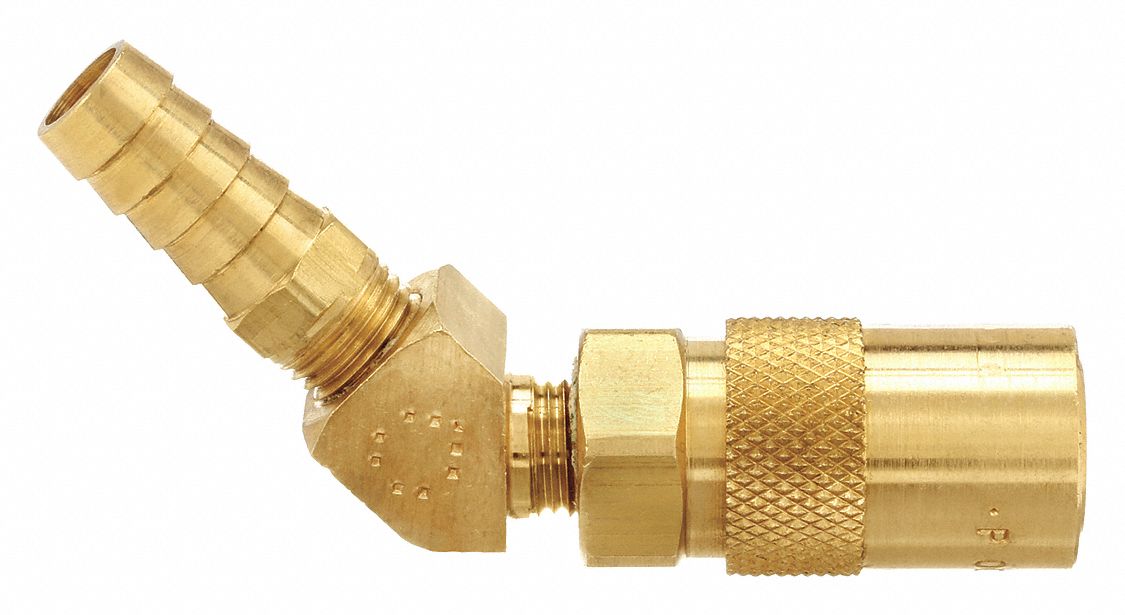 Hydraulic Quick Connect Hose Coupling: 3/8 in Coupling Size, Brass, 22.71 lpm Max. Flow Rate