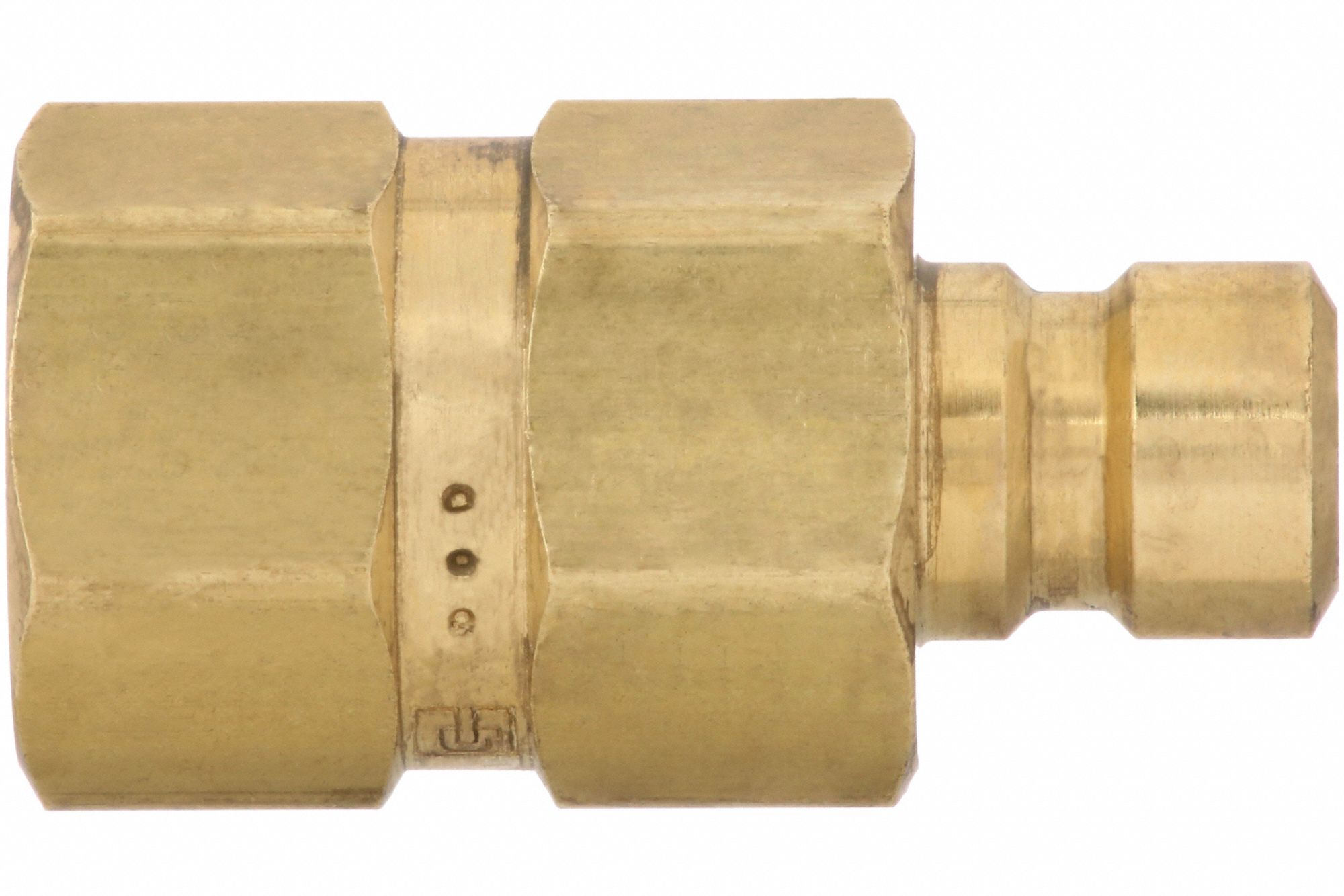Hydraulic Quick Connect Hose Coupling: 1/4 in Coupling Size, Brass, 11.36 lpm Max. Flow Rate