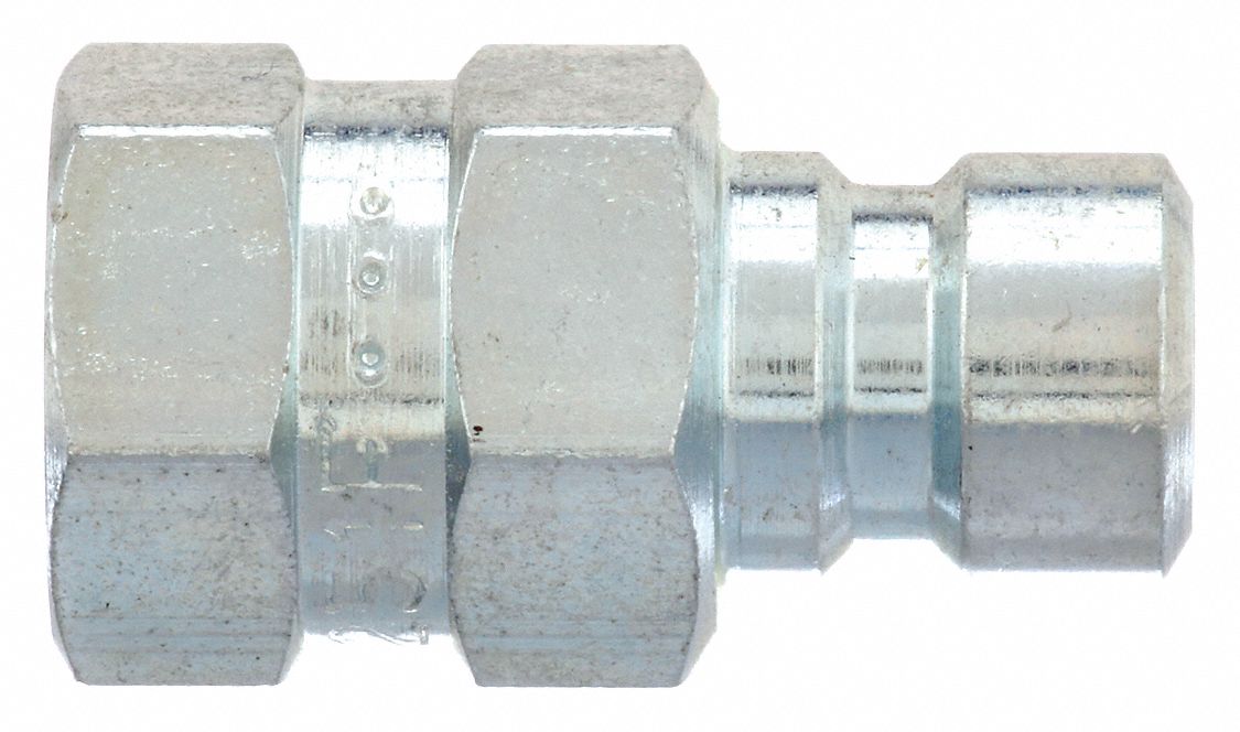 Hydraulic Quick Connect Hose Coupling: 1/4 in Coupling Size, Steel, 22.71 lpm Max. Flow Rate