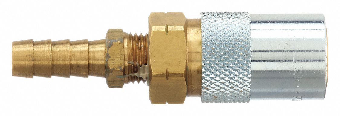 Hydraulic Quick Connect Hose Coupling: 3/8 in Coupling Size, Brass, 22.71 lpm Max. Flow Rate