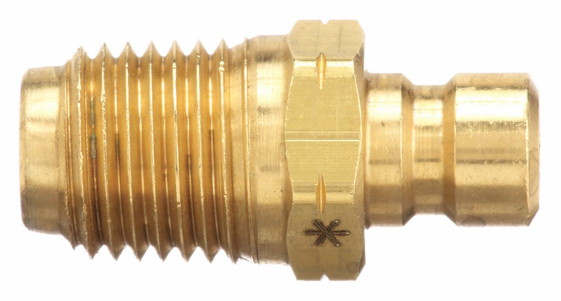 Hydraulic Quick Connect Hose Coupling: 1/4 in Coupling Size, Brass, 11.26 lpm Max. Flow Rate