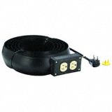 FLEXIDUCT Covered Extension Cord: 14 ft, 12 ft Covered Cord Lg, 16 AWG Wire Size, 3 Conductors
