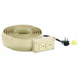 FLEXIDUCT Covered Extension Cord: 14 ft, 12 ft Covered Cord Lg, 16 AWG Wire Size, 3 Conductors