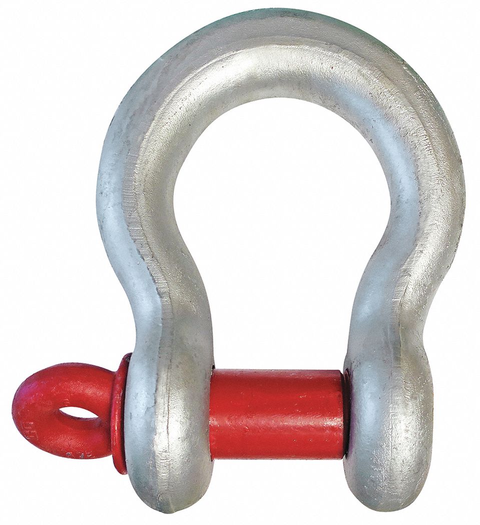 CROSBY Shackle,1-3/4 in.,50,000 lb.,Galvanized - 48FR32|1018632 - Grainger