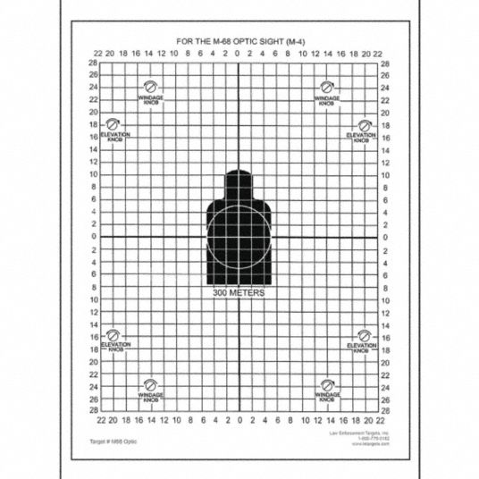 ACTION TARGET, Government and Agency, Black/White, M68 Combat Optic ...
