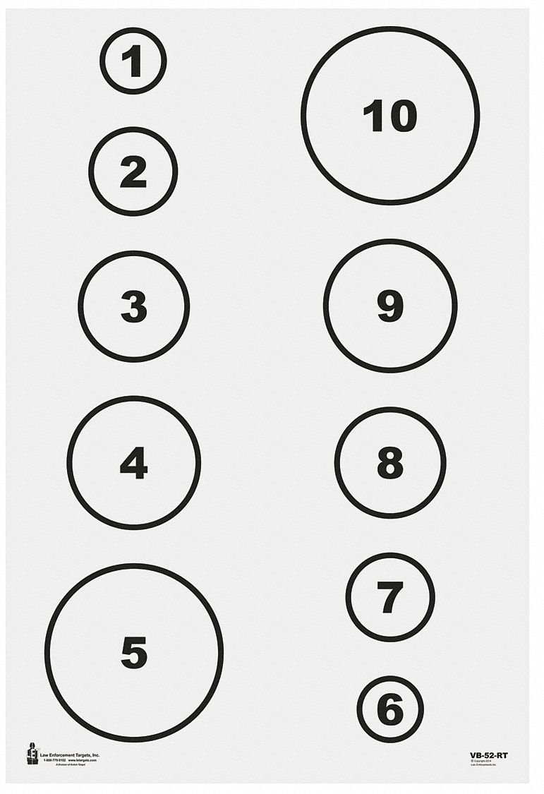 Varied Circle Command Training Tgt, PK100