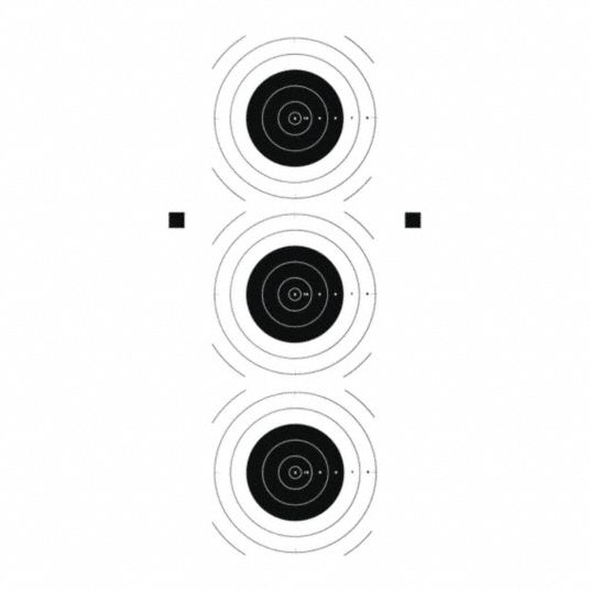 ACTION TARGET, Bullseye and Sighting, Black/White, Training Target ...