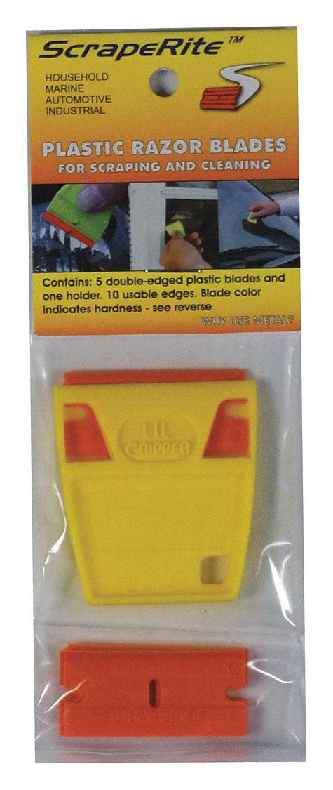 SCRAPER,2 IN L,RAZOR BLADE,PLASTIC