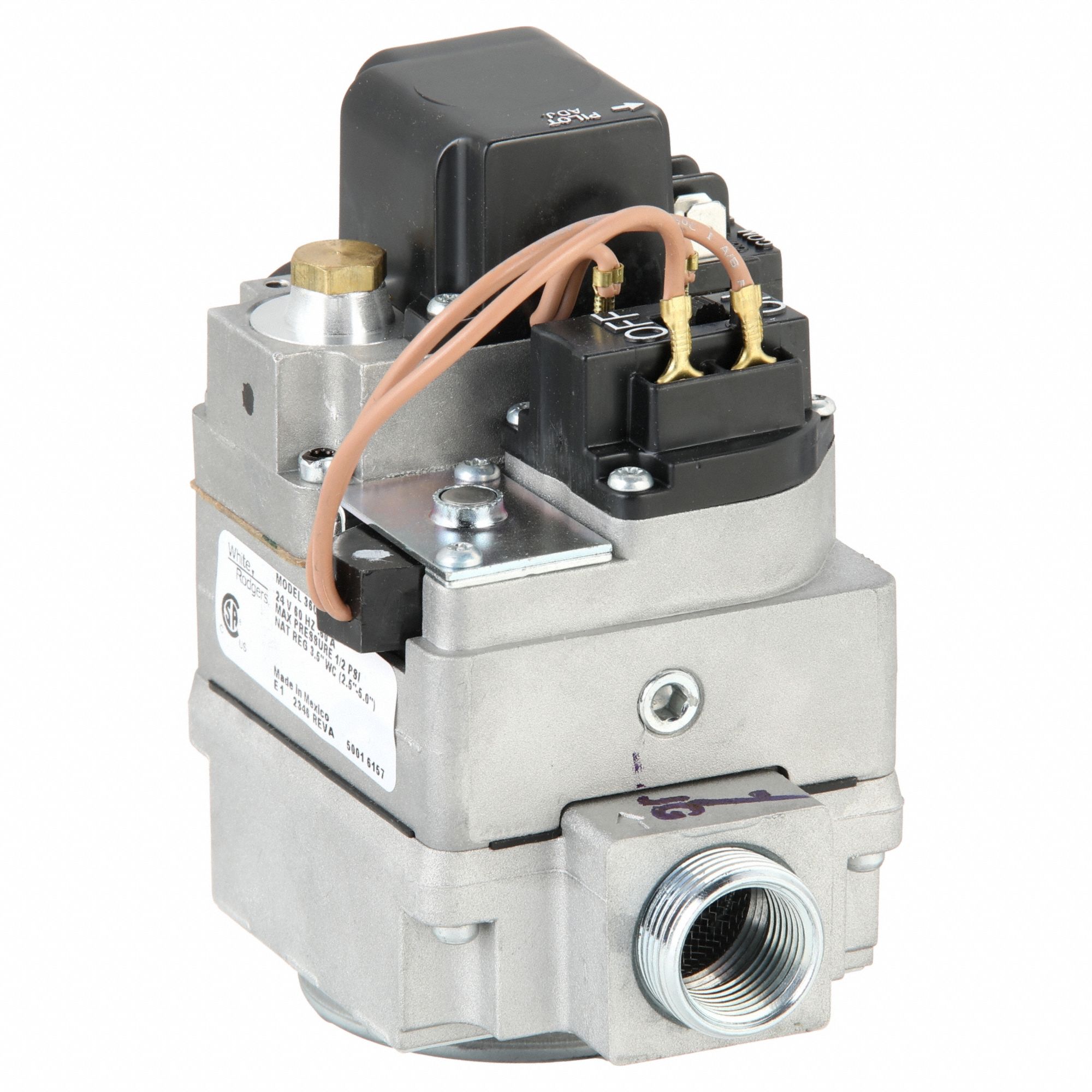Gas Valve: Intermittent Pilot, Single Stage, 280,000 BtuH, Fast Opening,  24V AC, 3/4 in Female NPT