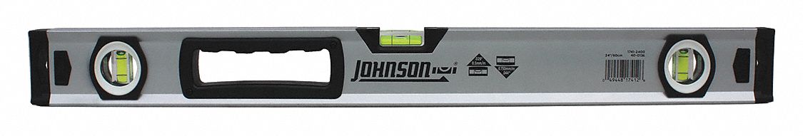 NIVEAU CAISSON,ALUMINIUM,24 PO L,ARGENT