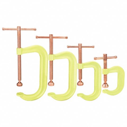 WILTON, High Vis, Extra Heavy Duty/Heavy Duty, CClamp Set 48FX59