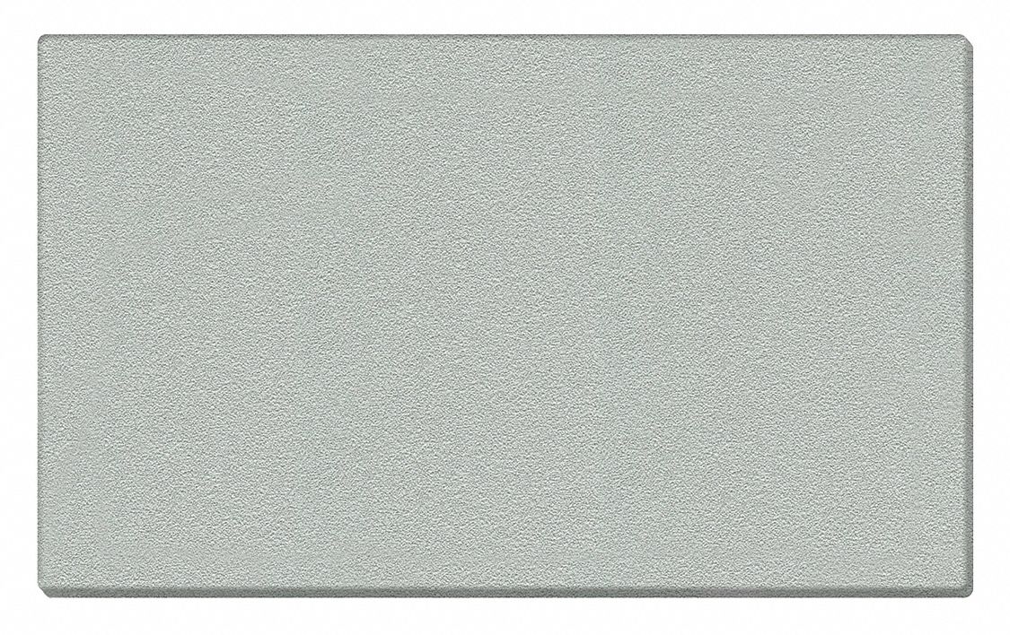 Bulletin Board: Vinyl, Wall Mounted, 48 5/8 in Overall Ht, 96 5/8 in Overall Wd, Gray