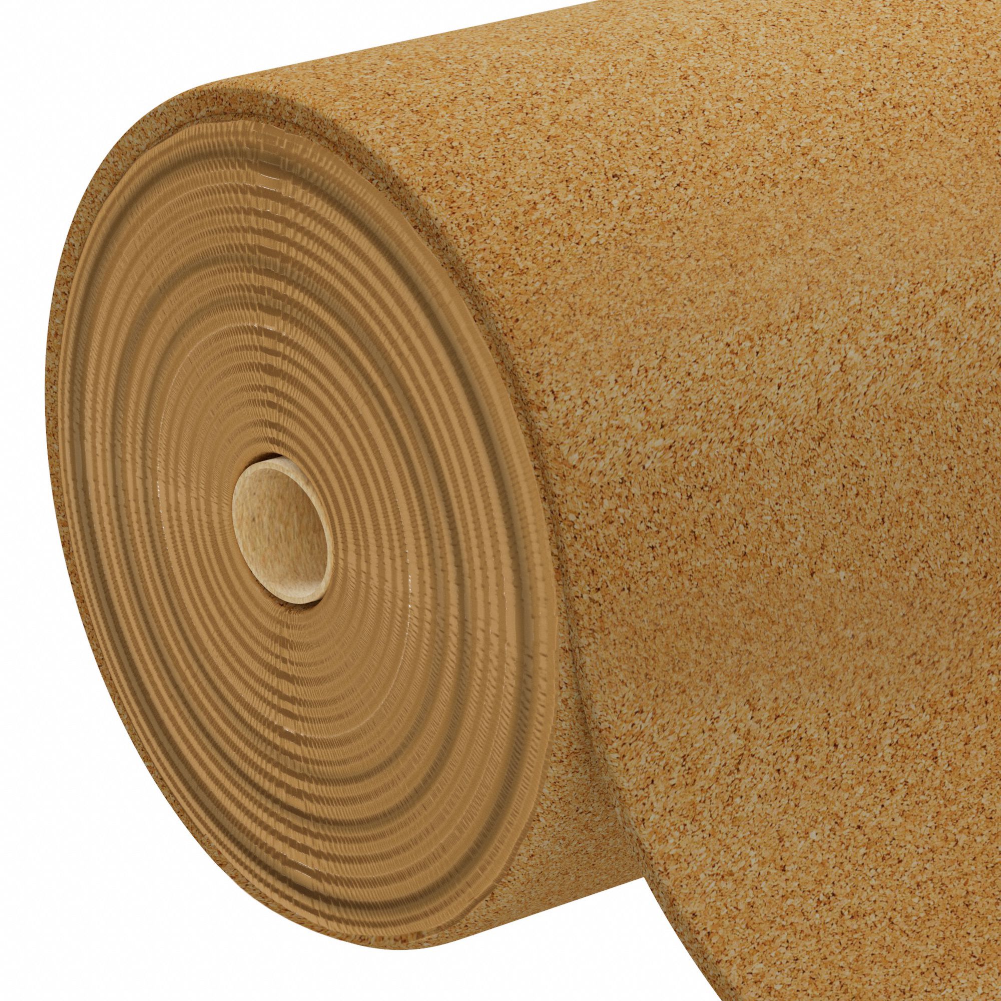 Cork, Roll: Cork, 90 ft Lg, 4 ft Wd, 1/4 in Thick, Plain Backing Plain Backing, Fine Grain Size, Tan